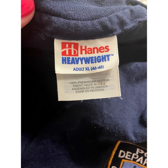 NYPD Navy Blue Cotton Short Sleeved T-shirt Sz XL - Picture 6 of 7